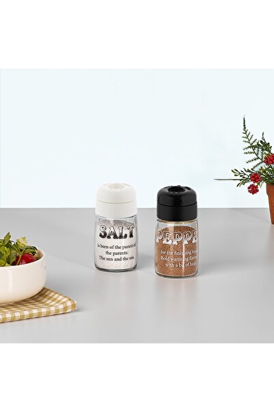 Mons طقم توابل مكون من قطعتين خالٍ من مادة BPA سعة 2 × 100 مل وعاء ملح وتوابل...