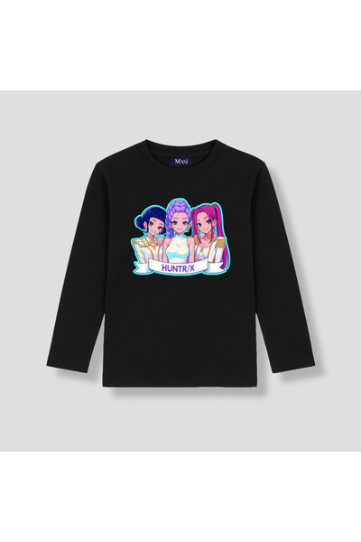 mixxi fashion Kpop Demon Hunters Huntrix Long Sleeve Printed Girls' T-Shirt (...
