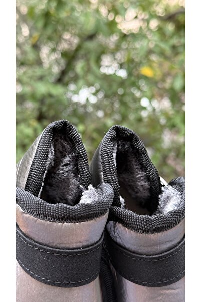 ÖZDE shoes Kışlık içi kürklü suya dayanıklı paraşüt kumaş ultra rahat cırtlı tokalı çocuk botu