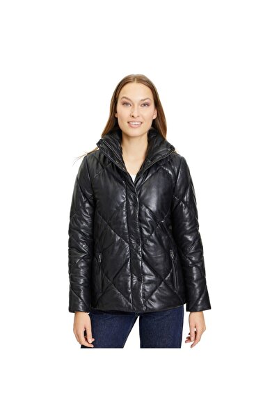 mauritius Geaca de Iarna din Piele Dama Gipsy Neagra GWEditha