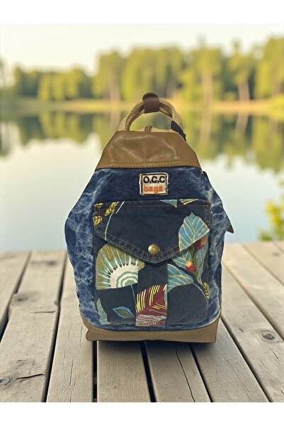 Old Cotton Kaliteli Küçük Boy Tek Gözlü Vintage Salaş Disayn Sırt Günlük Gezi Trekking Çantası S boy 19cmx32cm