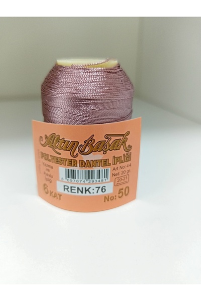 Altınbaşak خيط بوليستر وأسلاك دانتيل 20 جرام رقم: 50 6 طبقات