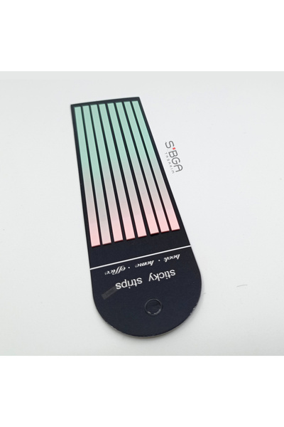 sibga tasarım Premium Marbled Colored Long Strip Transparent Post-It Note Post-It Note Post It. Bookmark 160 Sheets