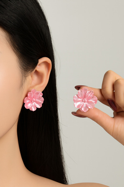 ELMATOLYE Women's Elegant Floral Evening Dress Stylish Earrings Handmade Flow...