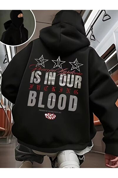 LOTS MODA Φούτερ Ninja Unisex με μάσκα χιονιού Ζακέτα με 2 νήματα χοντρό φλις