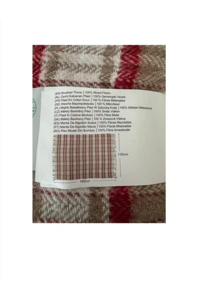 Zd Trading Throw Blanket 130 x 160 cm - Beige/Red