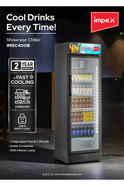 İMPEX 380L Showcase Chiller (IMSC400B)