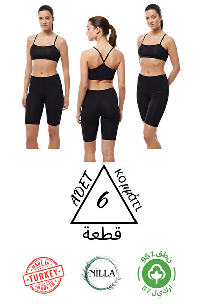 Roft & Pink 6-Pack Women's Knee-Length Cotton Half Tights