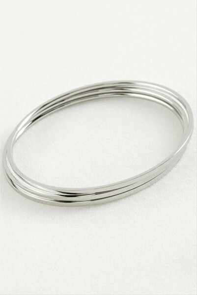 CT STONES 3 قطع ألجدة سوار فاخر من الفولاذ 60*2 مم