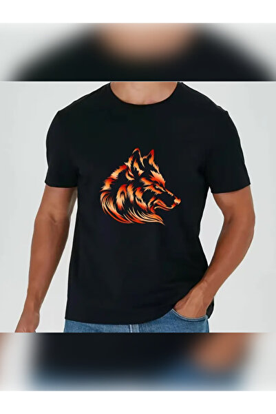 TİMİSİVA Μπλουζάκι Unisex oversized KURT με τύπωμα από βαμβακερό λαιμόκοψη με...