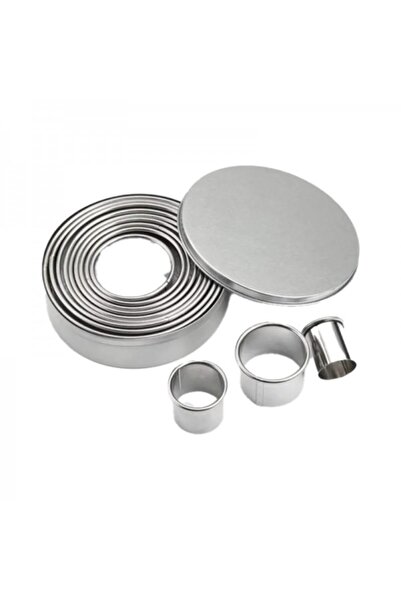 Lacor Set of 9 round stainless steel dough cutters, Dough Artisan