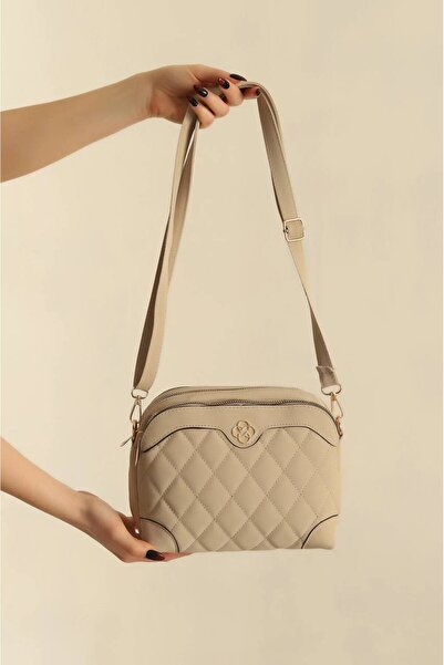 Marvelis حقيبة كتف وحقيبة كروس نسائية من سوريسو مبطنة ومطرزة بثلاثة أقسام