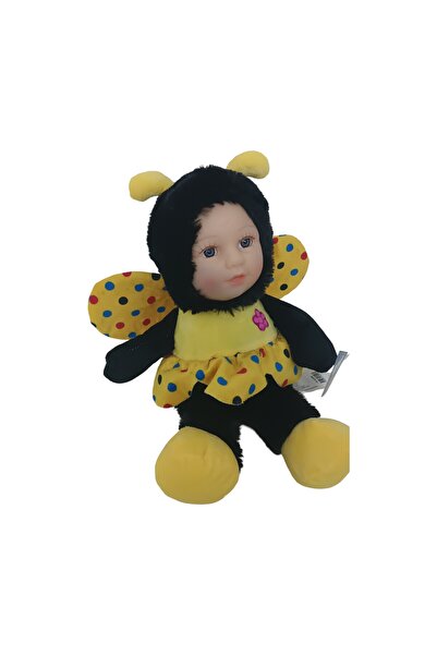 Numaca Oyuncak Bebek Yüzlü Sevimli Arı Peluş Sarı Benekli Kanatlı Peluş Oyun ve Uyku Arkadaşı 35 cm