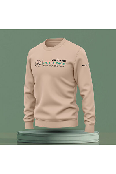 Bulvar Lee Sıfır Yaka m'Ercedes B'Enz Printed Men's Sweatshirt / Car