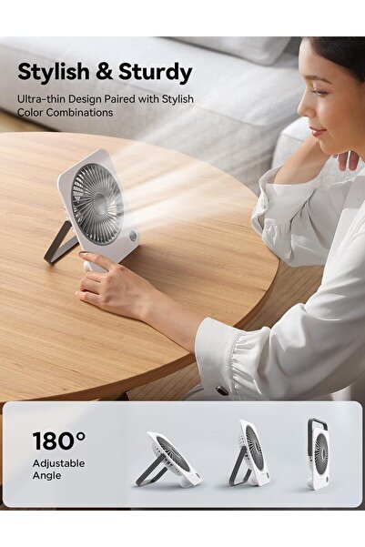 Other مروحة مكتب USB 4000 مللي أمبير في الساعة - محمولة هادئة 4 سرعات قابلة ل...