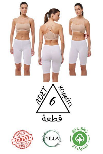 Roft & Pink 6-Pack Women's Knee-Length Cotton Half Tights