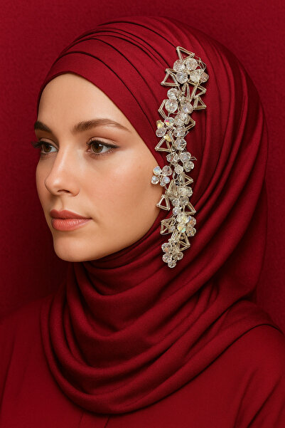 YASEMİN KAPLAN Crystal Geometric Turban Accessory