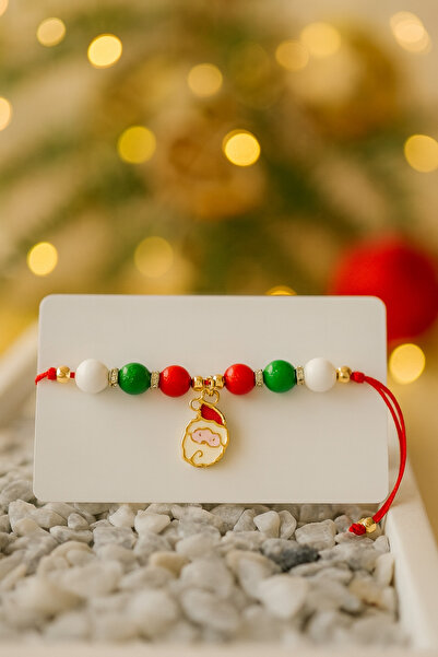 Classybyvega Yılbaşı Şans Bilekliği – Kırmızı Yeşil Beyaz Santa Charm Bileklik|