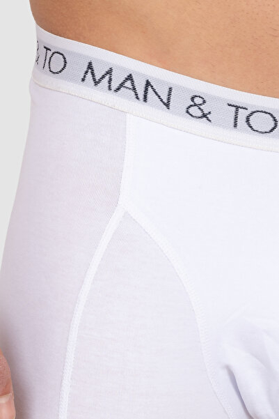 MAN&TO Men's Boxer Shorts, White, Single Item