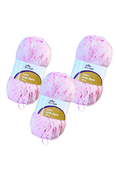 wilko Flek textile yarn, 100g, Cyclamen pink
