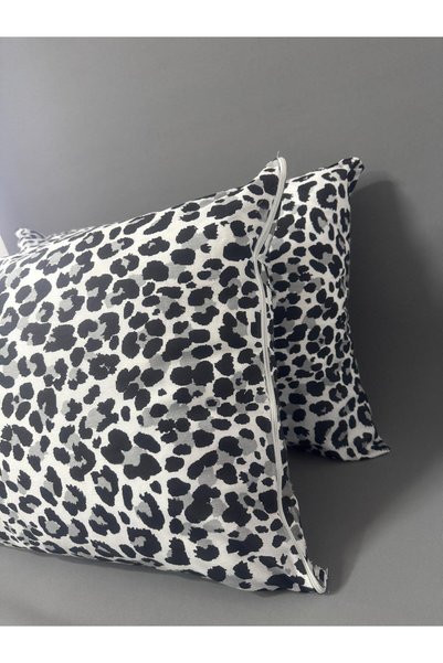 karanihome غطاء وسادة بنقشة الفهد قطعتان (50×70)