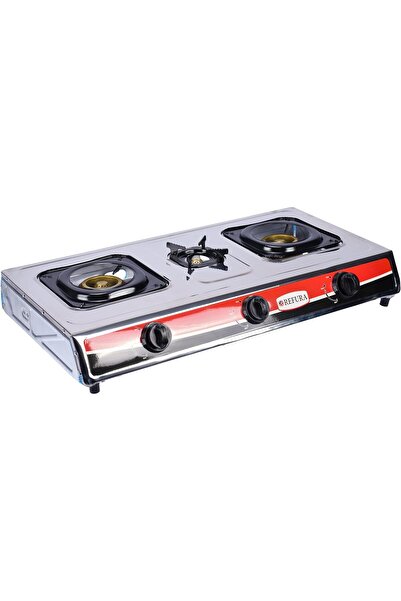 Other Rivora 3-Burner Gas Stove | Stainless Steel | Silver | RE-8009