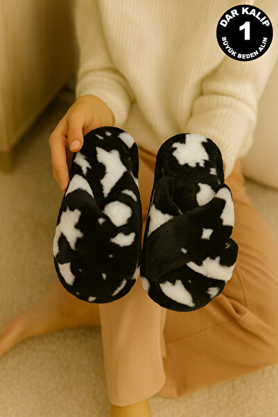 ALB TERLİK AYAKKABI SAN. TİC. LTD. ŞTİ. Дамски плюшени домашни пантофи, меки,...