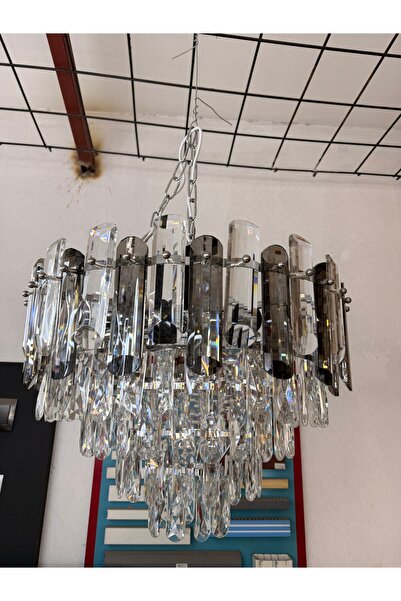 Avize Füme 6’lı Kristal 50’lik