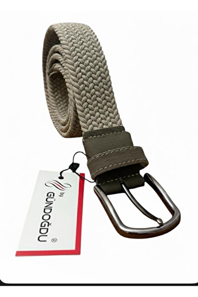 GÜNDOĞDU DERİ Bej Renk Enjeksiyonlu Kırlmaz Tokalı Parçaları Hakiki Deri Elas...