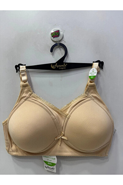 NERGIZ Women's Unpadded Shaping / Sculpting Lace Detailed Nude Bra