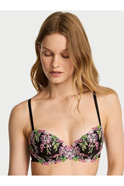 Victoria's Secret Çiçek İşlemeli Hafif Dolgu Destekli Demi Sütyen