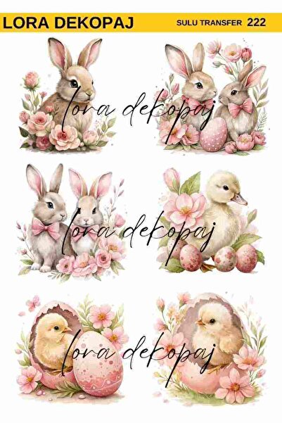 Lora Dekopaj Sulu Transfer Kağıdı - 222 25x35 cm