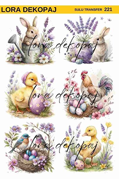 Lora Dekopaj Sulu Transfer Kağıdı - 221 25x35 cm