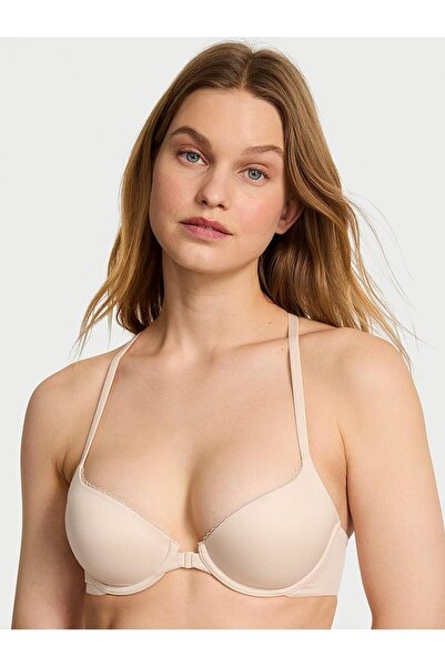 Victoria's Secret Lightweight padding support racerback demi bra with lace