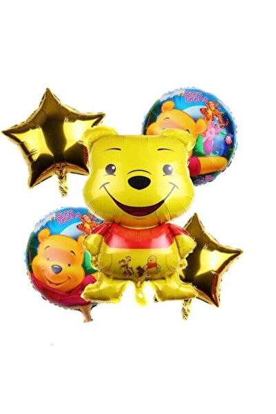 Baloane Vesele Set 5 Baloane Folie Winnie The Pooh SET277