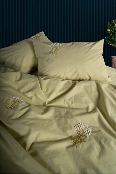 SHome طقم غطاء لحاف مزدوج من القطن 100% مطرز يدويًا من رانفورس – أناقة طبيعية...