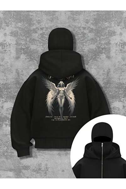 LAYORA Kar Masked Ninja Unisex Polar Swea tricou – Gros 3 fire – Stil confort...