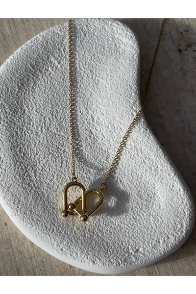 stainles steel Gold Renk Çelik Kolye