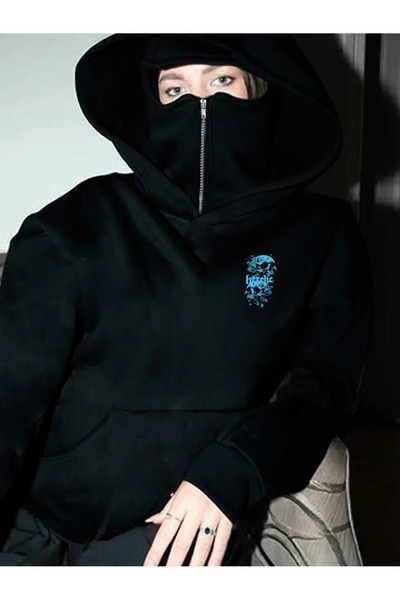 LAYORA Φούτερ Unisex Fleece Ninja με μάσκα χιονιού – Χοντρό 3 νήματα – Χειμερ...