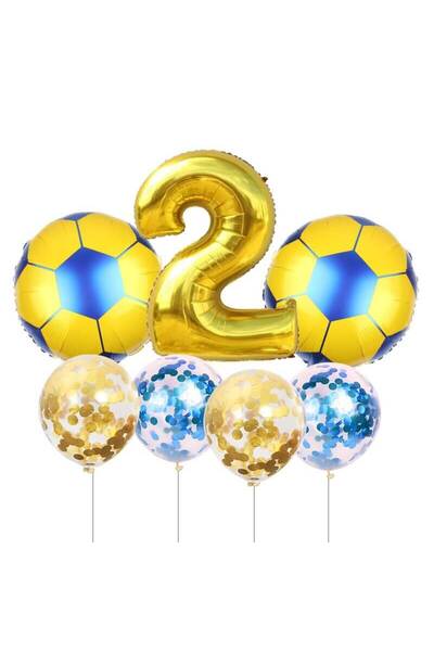 Baloane Vesele Set Baloane Aniversare Tematica Fotbal 2 ANI SET279-2