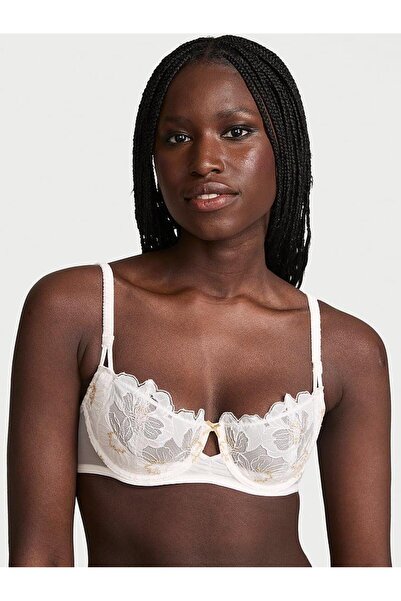 Victoria's Secret Wicked Peony Embroidered Unpadded Balconette Bra