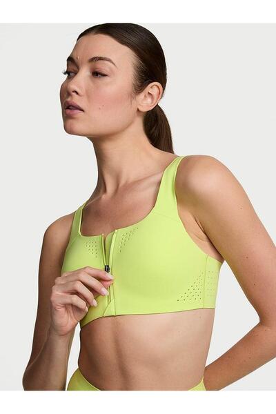 Victoria's Secret طراز جديد! حمالة الصدر الرياضية القصوى بسحّاب أمامي بسحاب م...