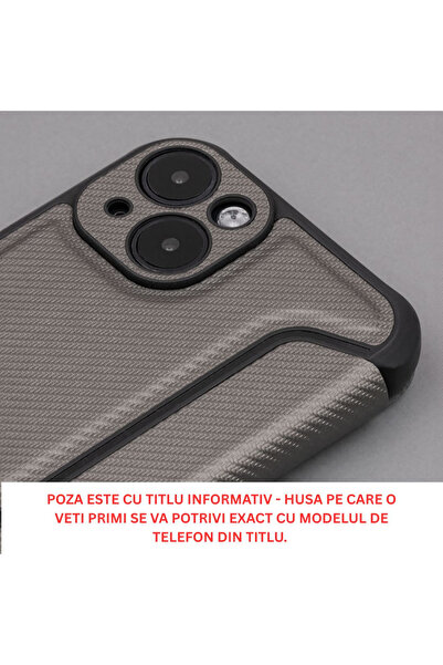 Samsung Carcasă tip carte cu închidere magnetică inteligentă în carbon pentru Galaxy A15 4G / A15 5G - Argintie