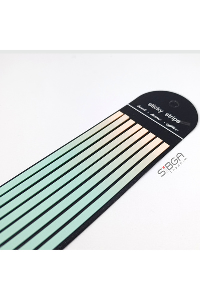 sibga tasarım Premium Marbled Colored Long Strip Transparent Post-It Note Post-It Note Post It. Bookmark 160 Sheets