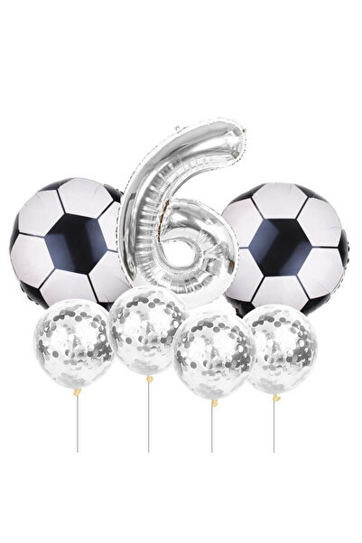 Baloane Vesele Set Baloane Aniversare Tematica Fotbal 6 ANI SET280-6