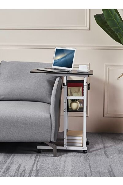 Un Laptop table for bed with 4 wheels 85*75 (40*80cm) - black