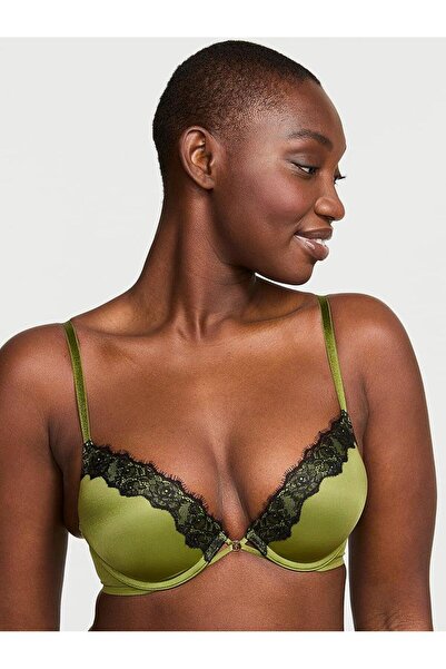Victoria's Secret Bombshell 2 Beden Büyük Gösteren Dantel Kenarlı Push-Up Sütyen