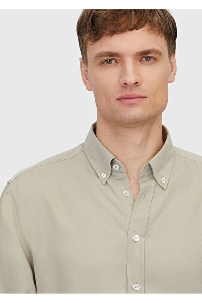 Ramsey Sand Plain Woven Casual Shirt