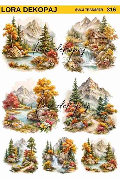 Lora Dekopaj Sulu Transfer Kağıdı - 316 25x35 cm