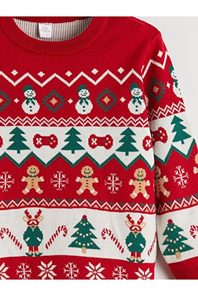 LC Waikiki Lcw Kids New Year's Themed Boys' Knit Sweater